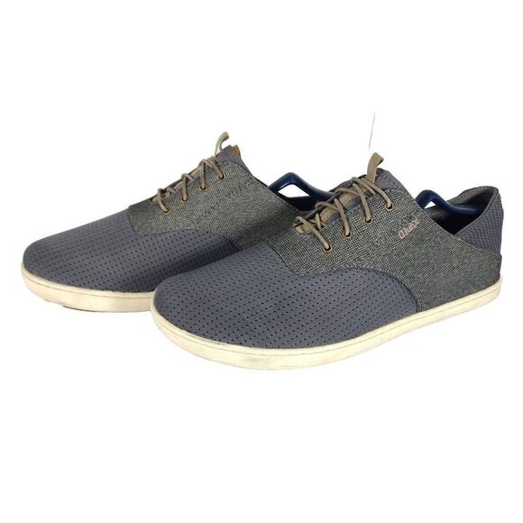 OluKai Men\'s Nohea Moku US 10 Gray Lace Up Flats Loafer Sneakers Shoes main image 6